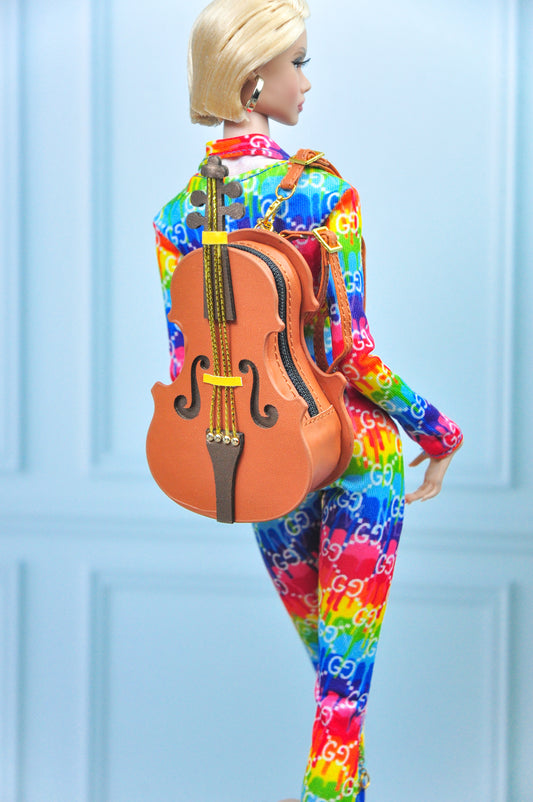 Violin-shaped Backpack for 12" Fashion Royalty NU FACE Poppy Parker Barbie doll