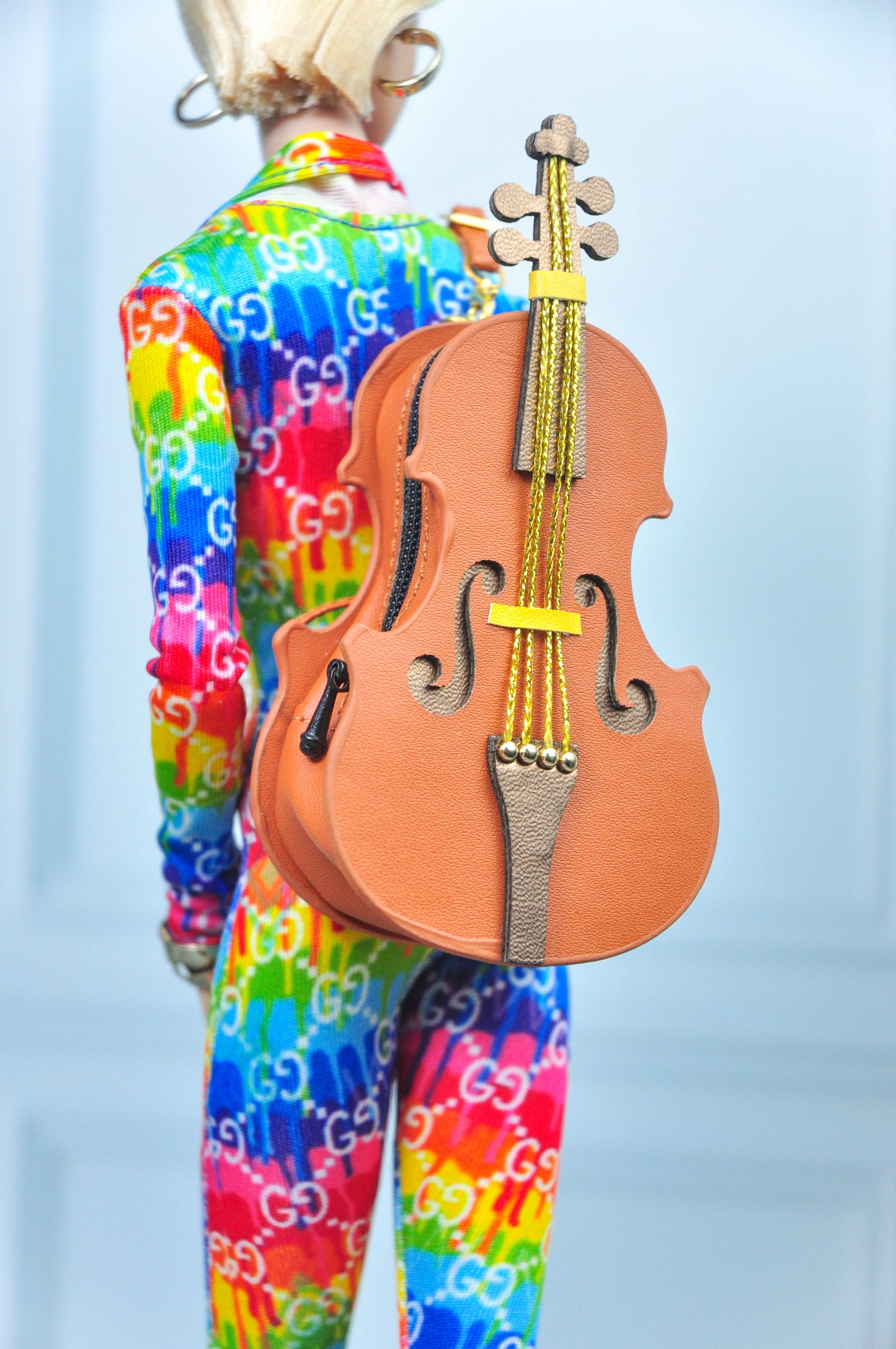 Violin-shaped Backpack for 12" Fashion Royalty NU FACE Poppy Parker Barbie doll