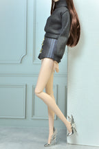 BASIC | Knit Sweater and Mini Skirt Set for Fashion Royalty 6.0 Doll | Cozy Chic 1/6 Outfit