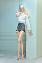BASIC | Knit Sweater and Mini Skirt Set for Fashion Royalty 6.0 Doll | Cozy Chic 1/6 Outfit