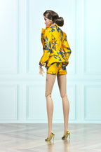 OOAK | Lemon Bloom Power Suit – Handmade Fashion Royalty 6.0 Doll Clothes Set