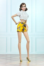 OOAK | Lemon Bloom Power Suit – Handmade Fashion Royalty 6.0 Doll Clothes Set