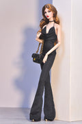 BASIC | Black Halter Jumpsuit for Fashion Royalty 6.0 Doll | Elegant 1/6 Outfit