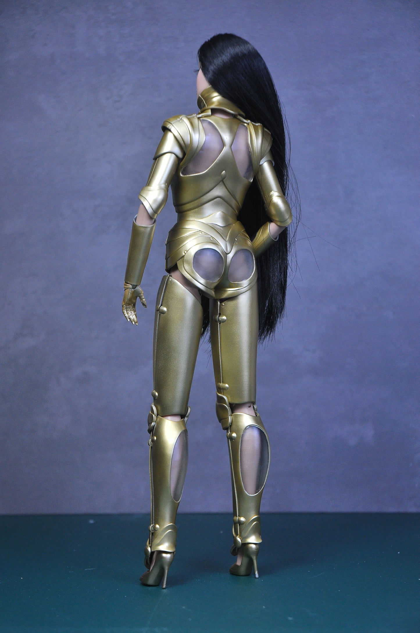 ROBOTIC GLAMOUR | 3D suit for Fashion Royalty Dolls & NU FACE doll - GOLD MATTE version