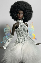 BASIC | Fairylight Sequin Feather Couture Gown for 1/6 Scale High Fashion Doll Clothes