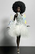 BASIC | Fairylight Sequin Feather Couture Gown for 1/6 Scale High Fashion Doll Clothes