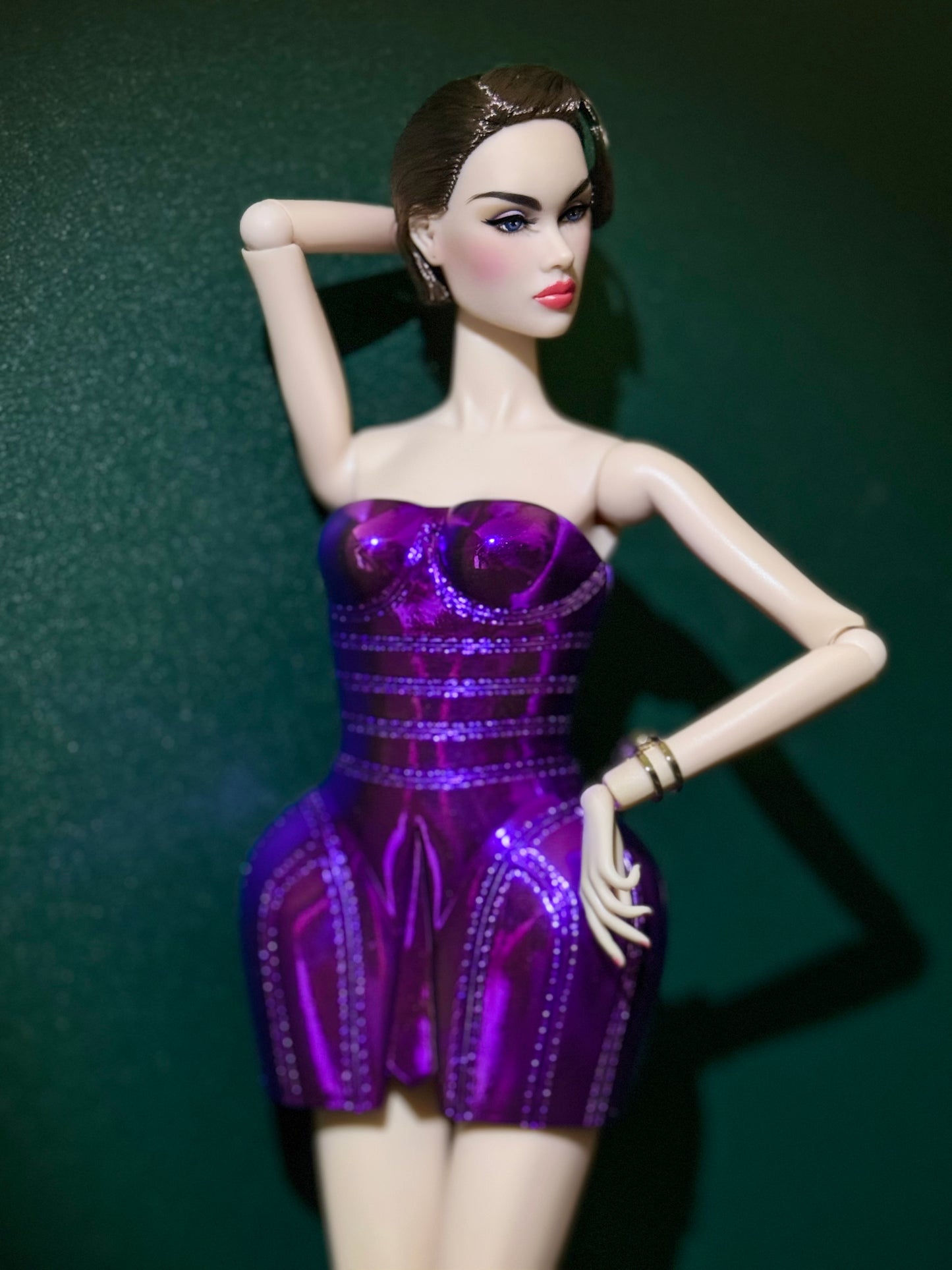 NORDOM Bustier | 3D hard plastic bustier for Fashion Royalty 6.0 in purple color, version by David Packard II