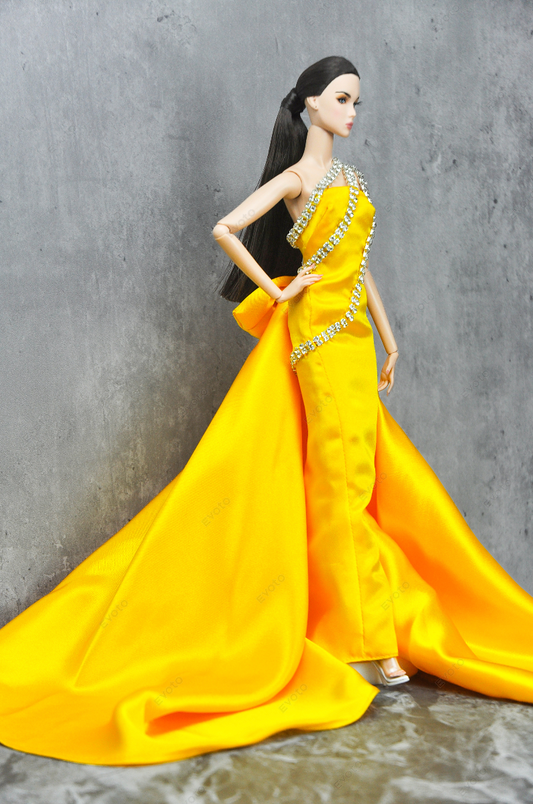 YELLOW SHEATH - Fashion Royalty & NU Face OOAK Gown