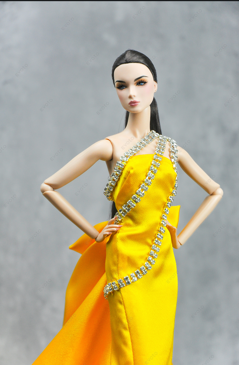 YELLOW SHEATH - Fashion Royalty & NU Face OOAK Gown