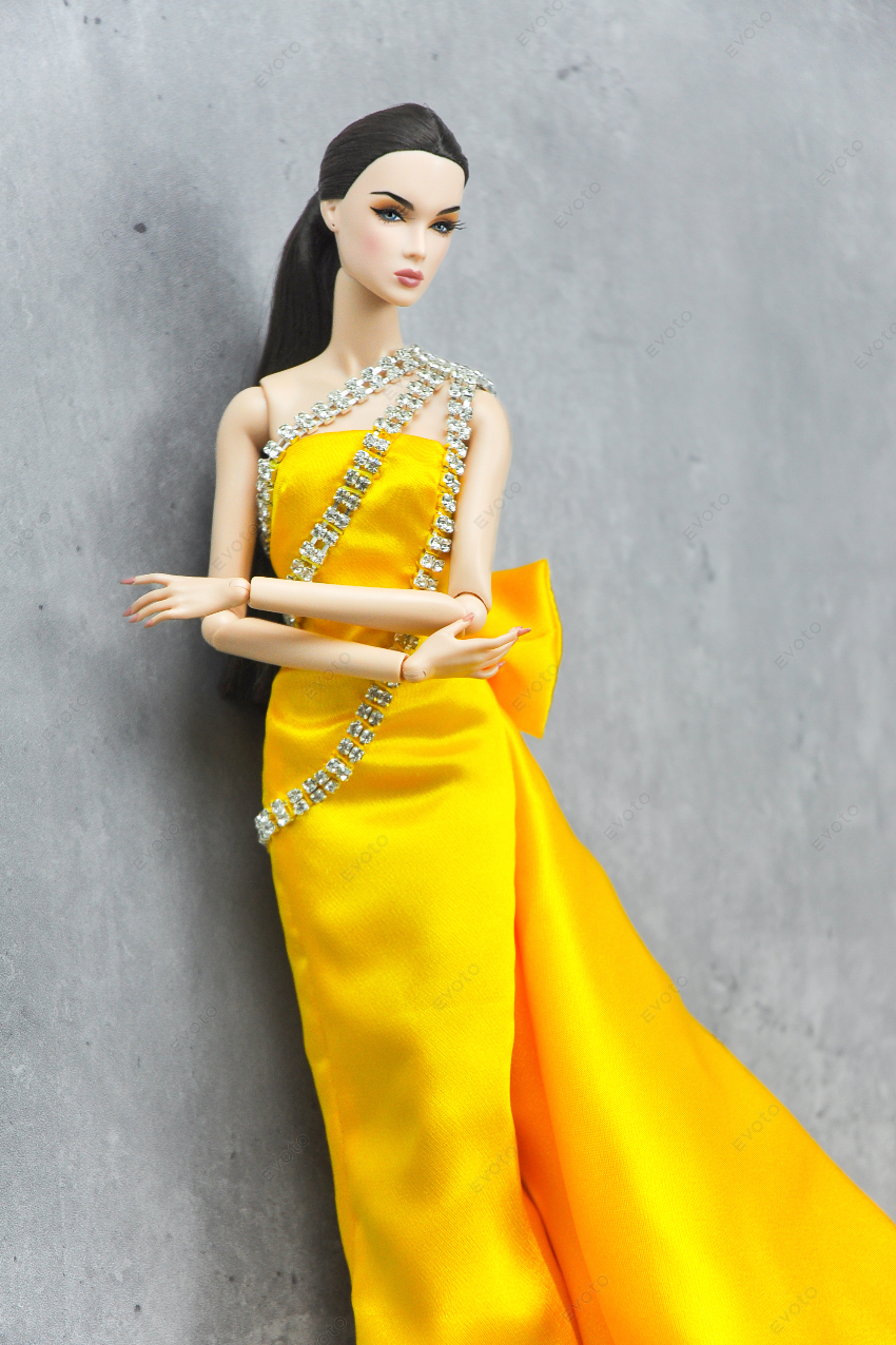 YELLOW SHEATH - Fashion Royalty & NU Face OOAK Gown