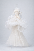 AURA | Ivory Cloud Couture Gown – 1/6 High fashion doll Clothes | Haute Couture Statement Dress
