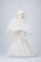 AURA | Ivory Cloud Couture Gown – 1/6 High fashion doll Clothes | Haute Couture Statement Dress