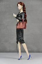 BASIC | Black Ruched Two-Piece Set for 1/6 Scale Fashion Dolls