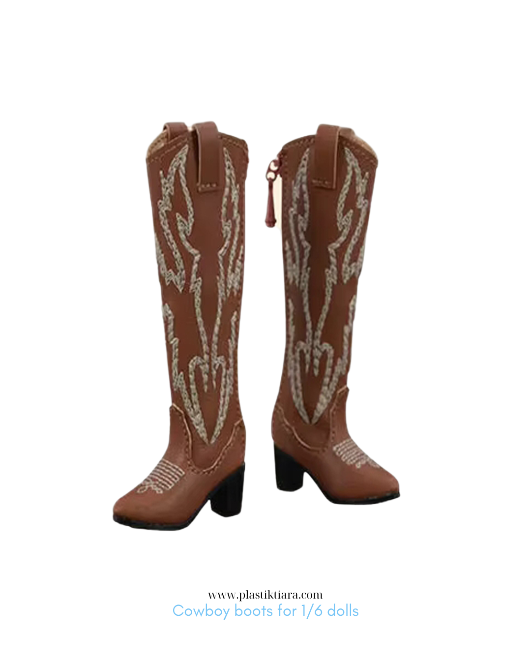 1/6 Doll Cowboy boots for Fashion Royalty & 12" doll