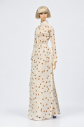 Saigon by Night 22 — Ivory Petal, high collar áo dài and ivory trousers for 1:6 dolls