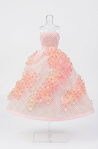 AURA COLLECTION | OOAK - Blush Petal Ball Gown for 1/6 Fashion doll clothes
