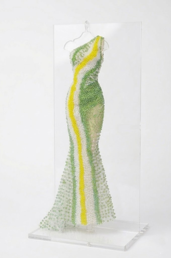 HAUTE | Lime Sorbet Beaded Column Gown for 1/6 Scale Fashion Doll
