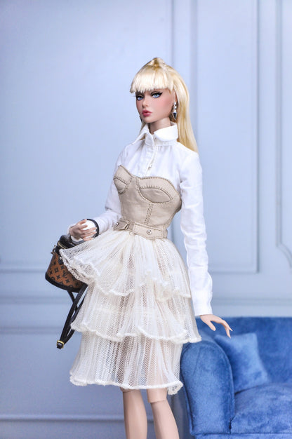 STYLE LAB | "HAZY SEASON"- Bustier dress with matching blouse for Fashion Royalty & NU FACE doll