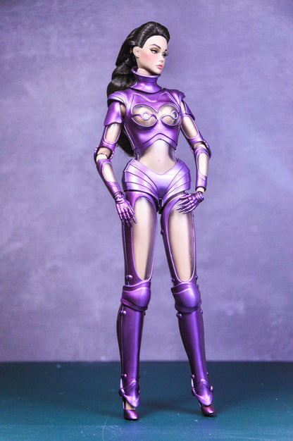 ROBOTIC GLAMOUR | 3D suit for Fashion Royalty Dolls & NU FACE doll - PURPLE Version