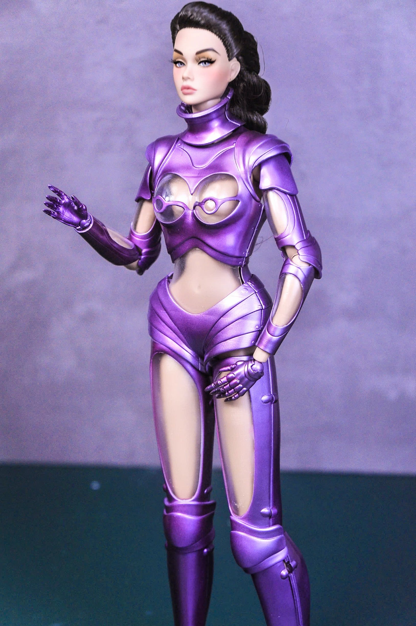 ROBOTIC GLAMOUR | 3D suit for Fashion Royalty Dolls & NU FACE doll - PURPLE Version