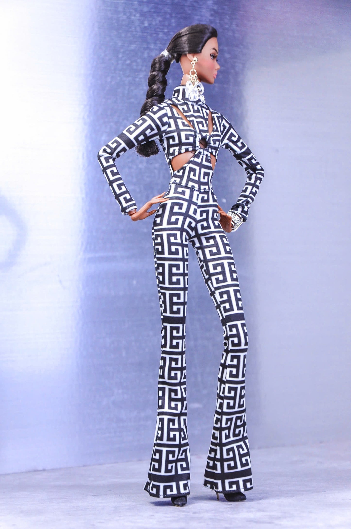 BASIC | Graphic cut out jumpsuit for Fashion Royalty & NU Face doll