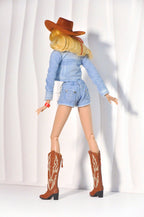 MODERN SENSUAL | Denim Western Street Style Set for Fashion Royalty 6.0 Doll | 1/6 Scale Outfit