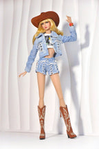 MODERN SENSUAL | Denim Western Street Style Set for Fashion Royalty 6.0 Doll | 1/6 Scale Outfit