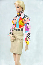 BASIC | Faux Fur Coat & Tailored Skirt Set for Fashion Royalty 6.0 | Luxury 1/6 Outfit
