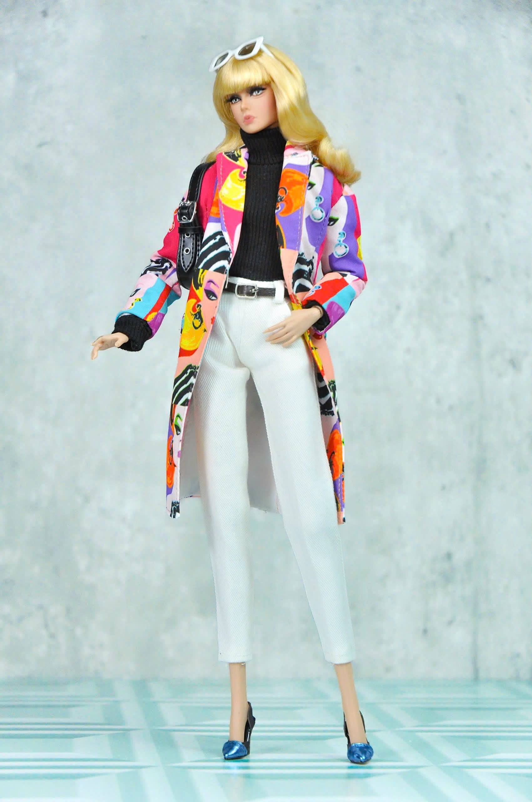BASIC | Pop Art Statement Coat Set for Fashion Royalty 6.0 Doll | Editorial 1/6 Scale Outfit