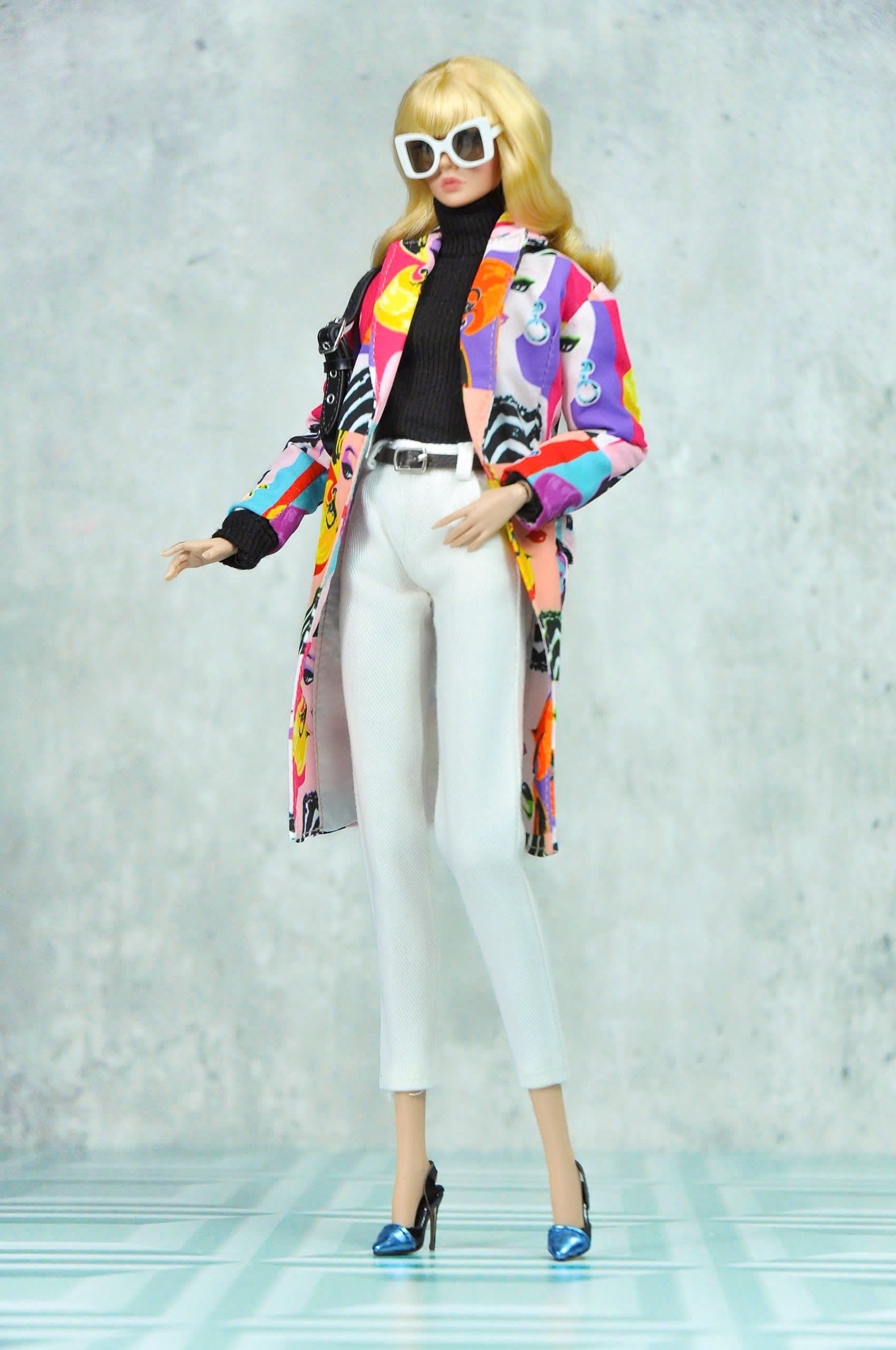 BASIC | Pop Art Statement Coat Set for Fashion Royalty 6.0 Doll | Editorial 1/6 Scale Outfit