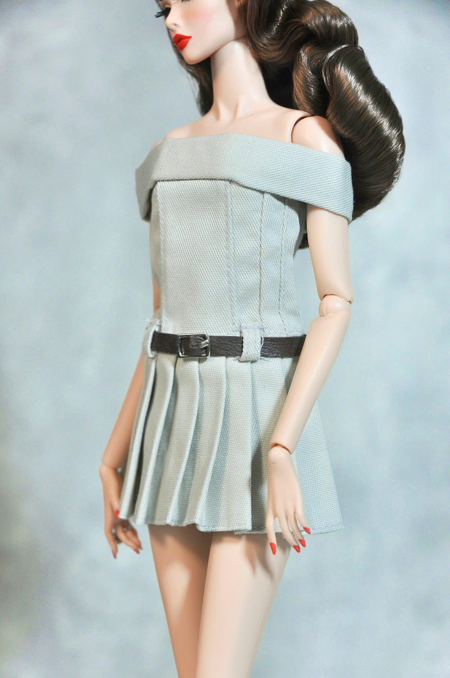 STYLE LAB | Off shoulder khaki dress for Fashion Royalty FR 6.0 & NU FACE doll