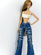BASIC | #5 | Basic Collection Jeans – Classic Denim for 1/6 Dolls | Everyday Essential | Plastik Tiara